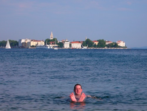 Ian swimming in Adriatic