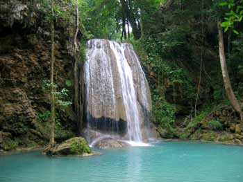 Erawan Waterfall viewed from