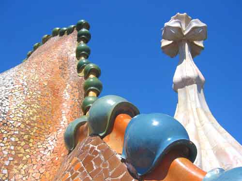 The rooftop of Casa Batlló, like a dragon's back (some say)