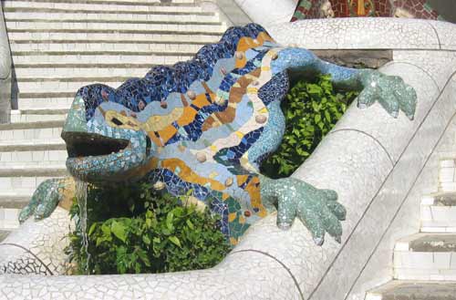 The lizard water fountain.