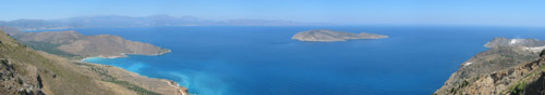 Eastern Crete - a panoramic view over Tholos Bay.