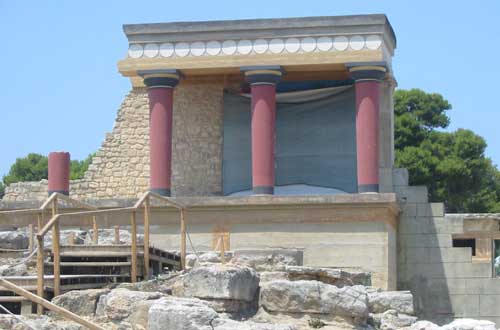 Reconstruction of the main gate, Knossos Palace.