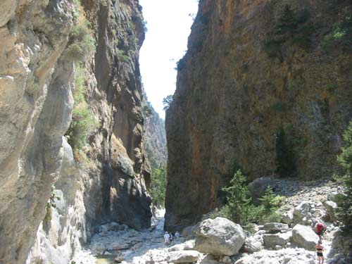The Iron Gates at Samaria Gorge.