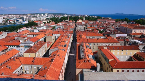 Red roof tiles of Zadar