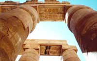 Huge Lotus-adorned columns at Karnak