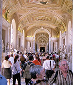 Decorated ceilings inside the Vatican