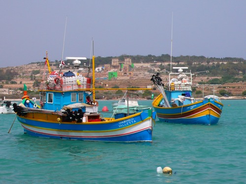 View of the harbour at Marsaxlokk