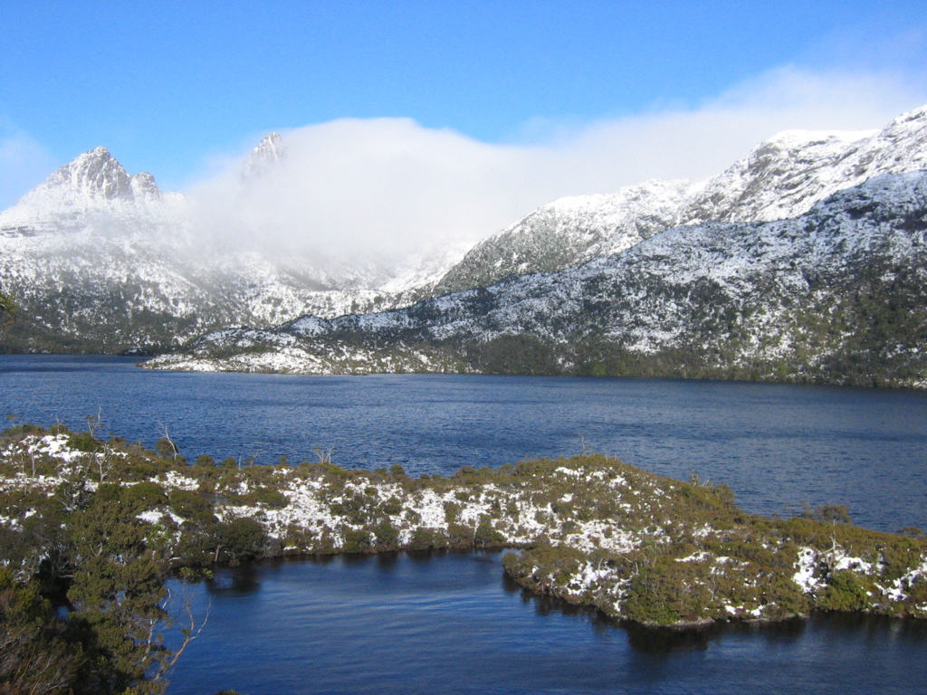 Mount Cradle viewed from Dove Lake, Central Tasmania