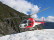 Helicopter landing on Fox Glacier, New Zealand's South Island