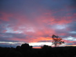 Sunset, driving from Freycinet National Park to Bicheno, Eastern Tasmania