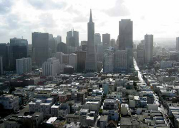 View of the city from Coit Tower