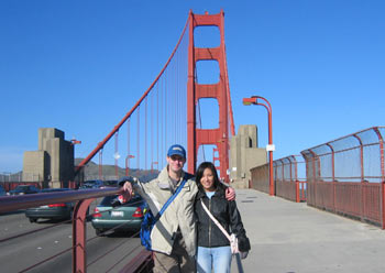 Ian and Manda on Golden Gate Bridge