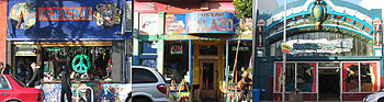 Colourful shops in Haight Ashbury