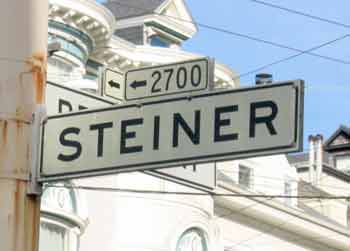 Sign for Steiner Street