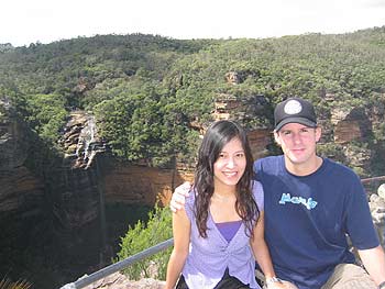 Manda and Ian at Wentworth Falls.