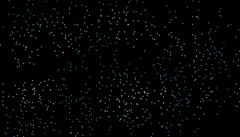 Representation of the glow worms at Waitomo.