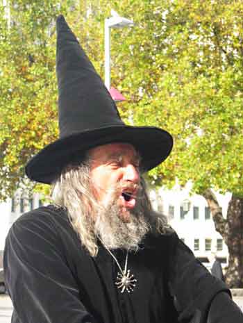 The wizard in Cathedral Square.