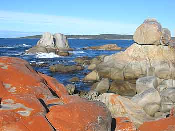 Rocks at Grant Point, nr St Helens.