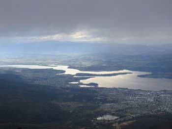 Hobart and the Derwent River.
