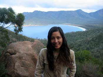 Manda at Wineglass Bay.