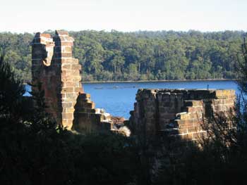 Remains of the Penitentiary building at Sarah Island.