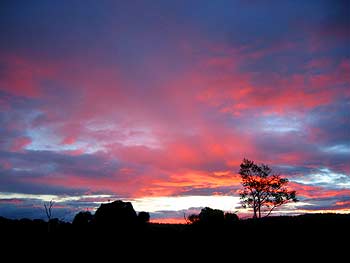 Sunset on Tasmania's east coast.