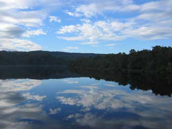 Cyrstal-clear reflections are thanks to the tannin that stains the water here.