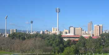 Adelaide's unexciting skyline.