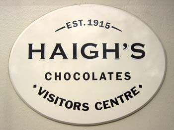 Haigh's Chocolate sign