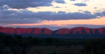 Red ranges at sunset.