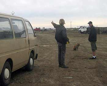 Ian in the scrap yard.