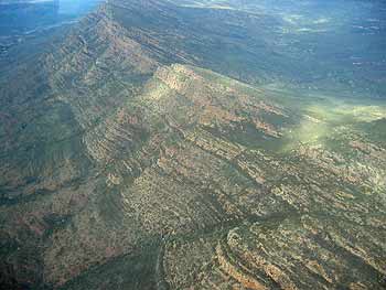 Wilpena Pound from the air.