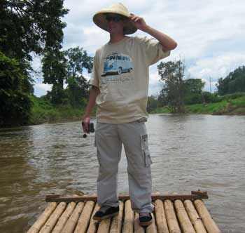 Ian bamboo rafting