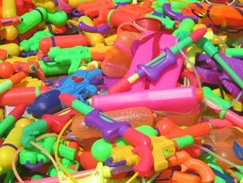 Super Soaker water guns