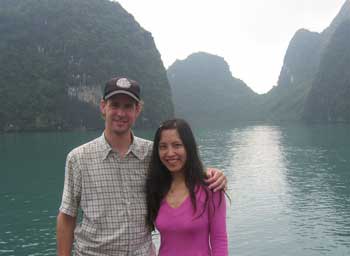 Manda and Ian at Halong Bay.