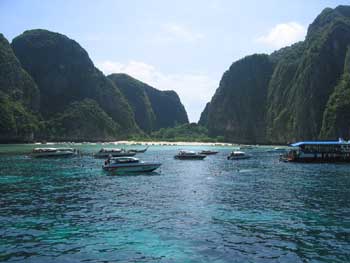 The Beach on Phi Phi Ley Island.