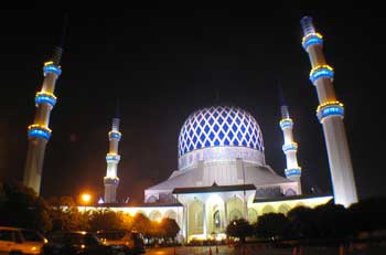 The Blue Mosque at Shah Alam.