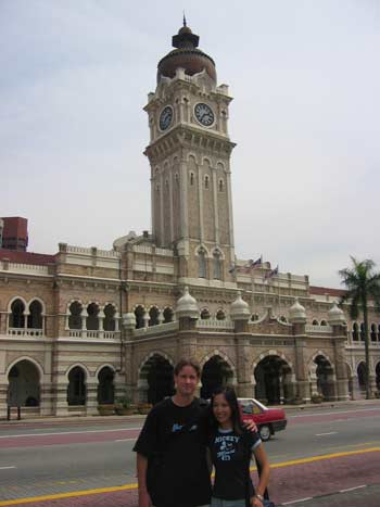 Ian and Manda standing infront of the Old Federal Court.