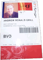Accreditation pass. Image courtesy of andrewgrill.com