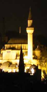 Decorative image: mosque at night